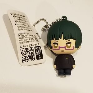 Jujutsu Kaisen JJK Maki Zen'in 3D Chibi Rubber Mascot Figure Keychain